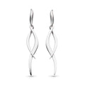 Kit Heath Entwine Twine Twist Silver Drop Earrings